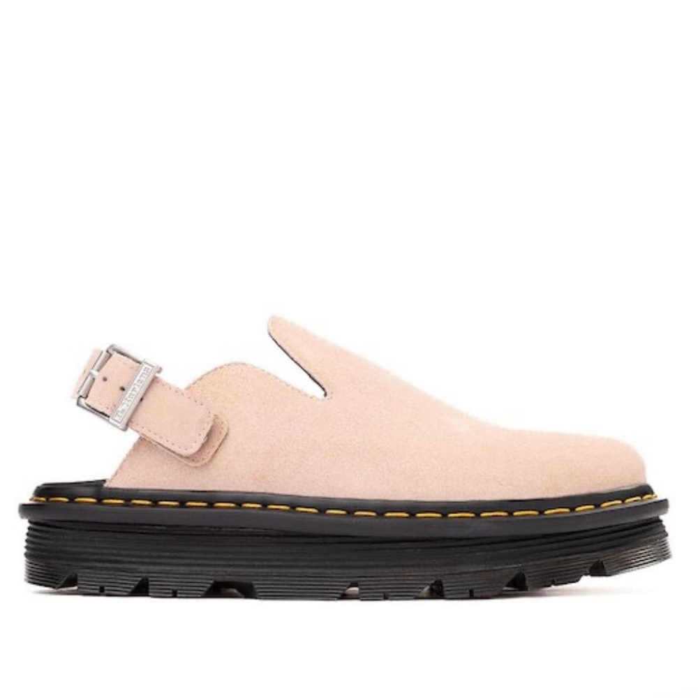 Dr. Martens Women's Pink Suede Slingback Platform Loafer